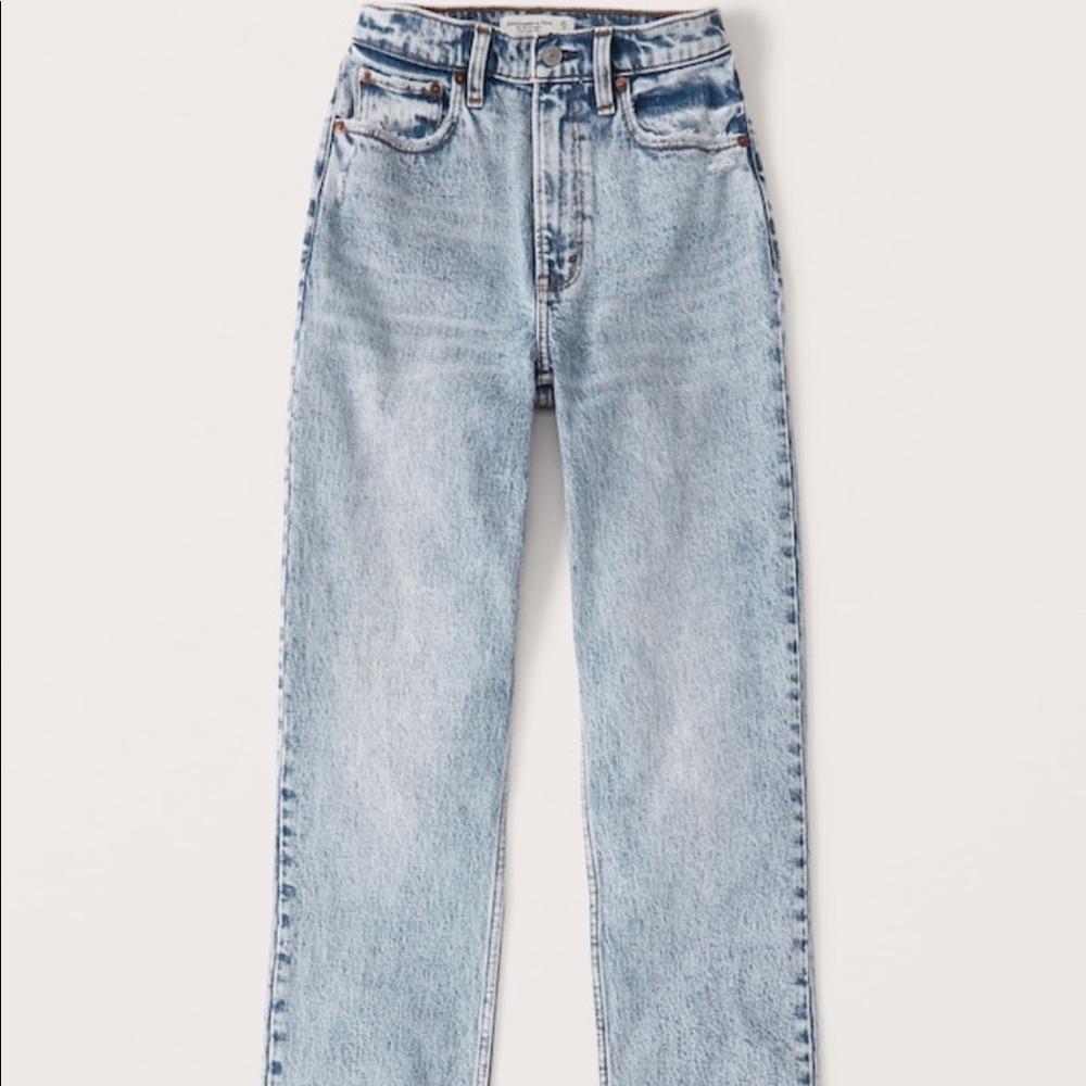 NWT 90s Ultra High Rise Acid Wash Straight Jeans